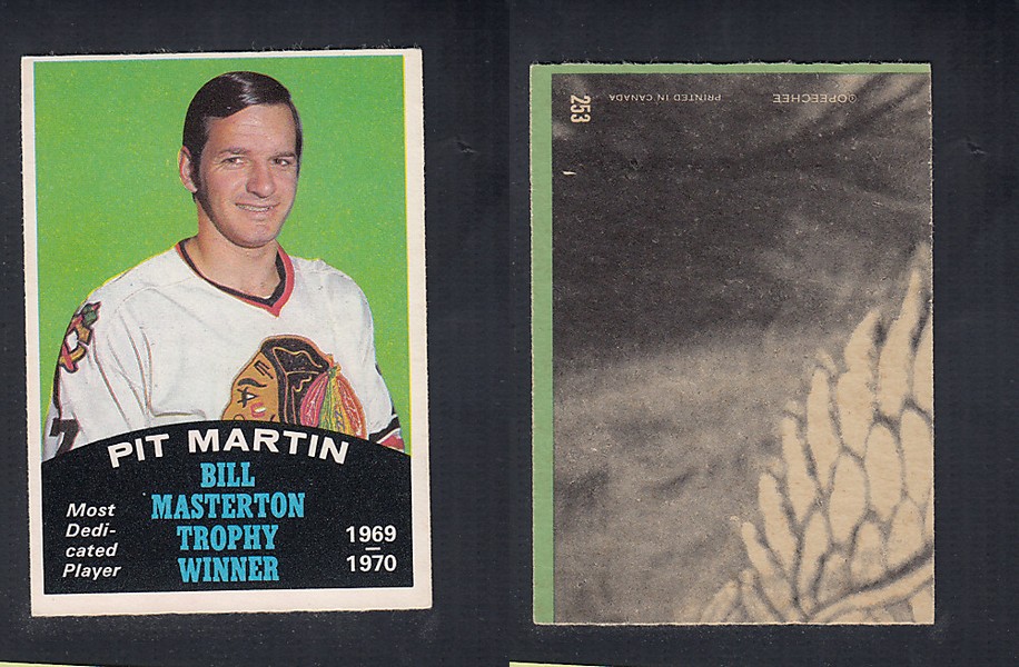 1970-71 O-PEE-CHEE HOCKEY CARD  #253 BILL MASTERTON TROPHY AWARD WINNER: PIT MARTIN photo