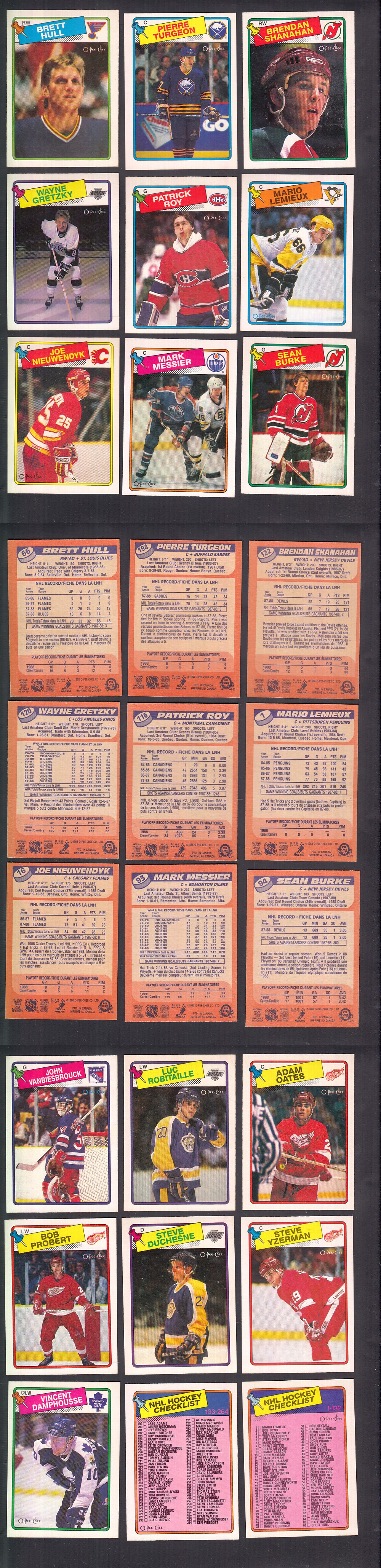1988-89 O-PEE-CHEE HOCKEY CARD FULL SET 264/264 photo 1988-89 O-PEE-CHEE HOCKEY CARD FULL SET 264/264 photo
