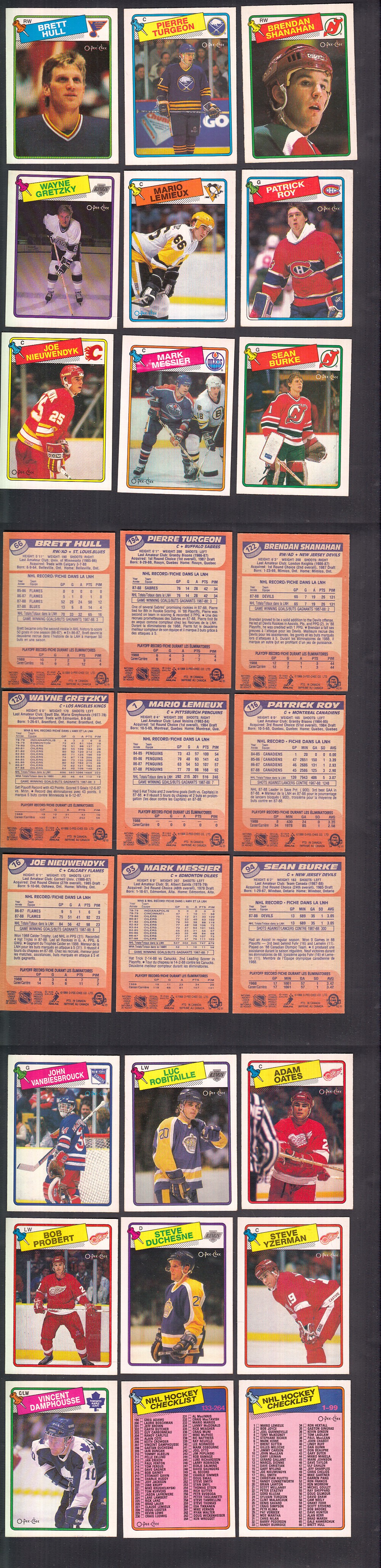 1988-89 O-PEE-CHEE HOCKEY CARD FULL SET 264/264 photo 1988-89 O-PEE-CHEE HOCKEY CARD FULL SET 264/264 photo