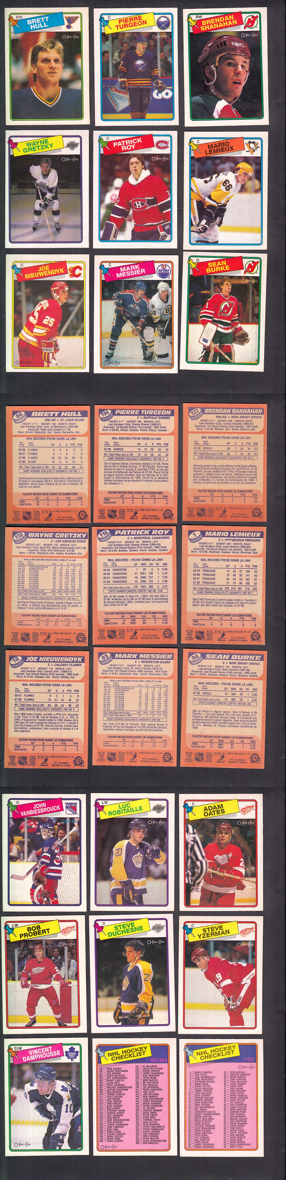 1988-89 O-PEE-CHEE HOCKEY CARD FULL SET 264/264 photo 1988-89 O-PEE-CHEE HOCKEY CARD FULL SET 264/264 photo