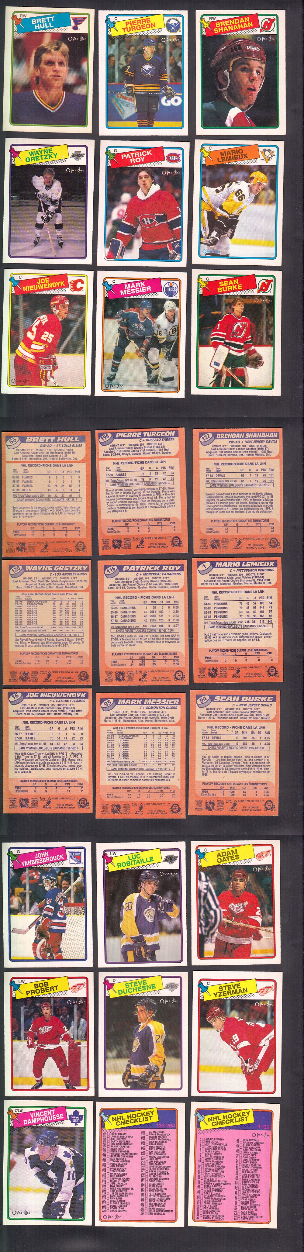 1988-89 O-PEE-CHEE HOCKEY CARD FULL SET 264/264 photo 1988-89 O-PEE-CHEE HOCKEY CARD FULL SET 264/264 photo
