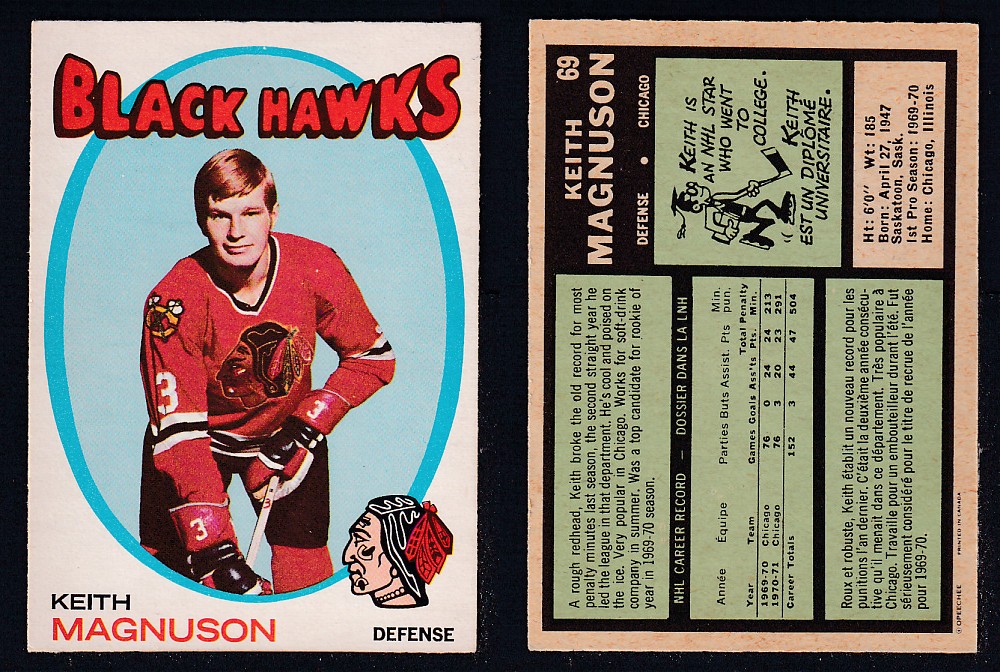 1971-72 O-PEE-CHEE HOCKEY CARD #69 K. MAGNUSON photo