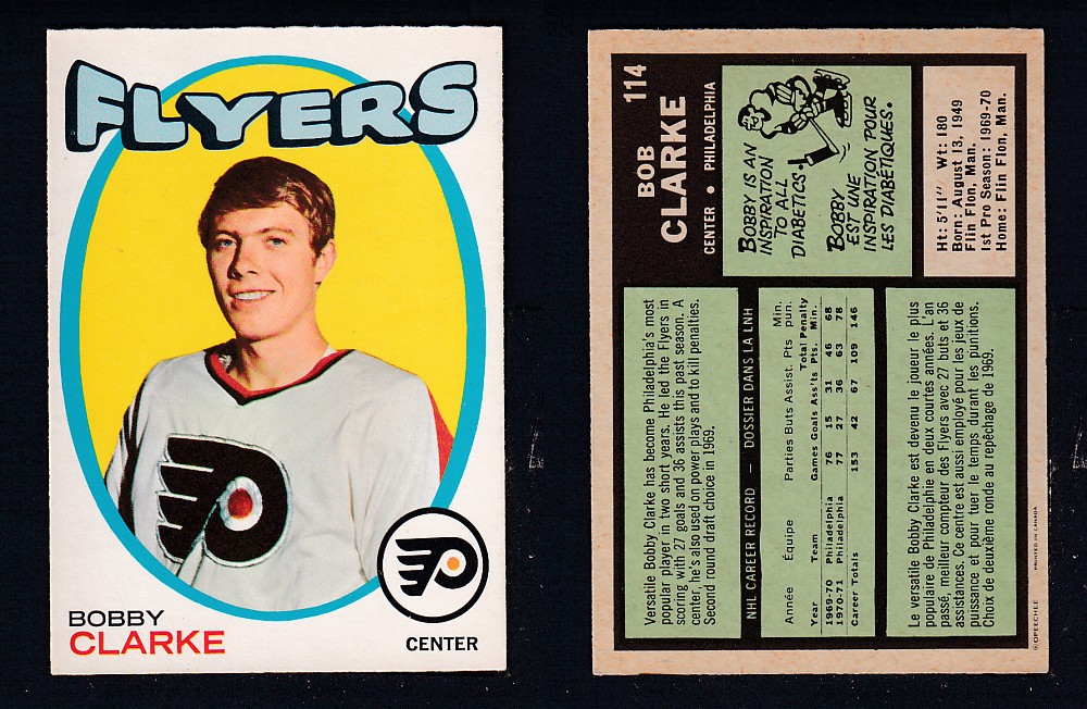 1971-72 O-PEE-CHEE HOCKEY CARD #114 B.CLARKE photo 1971-72 O-PEE-CHEE HOCKEY CARD #114 B.CLARKE photo