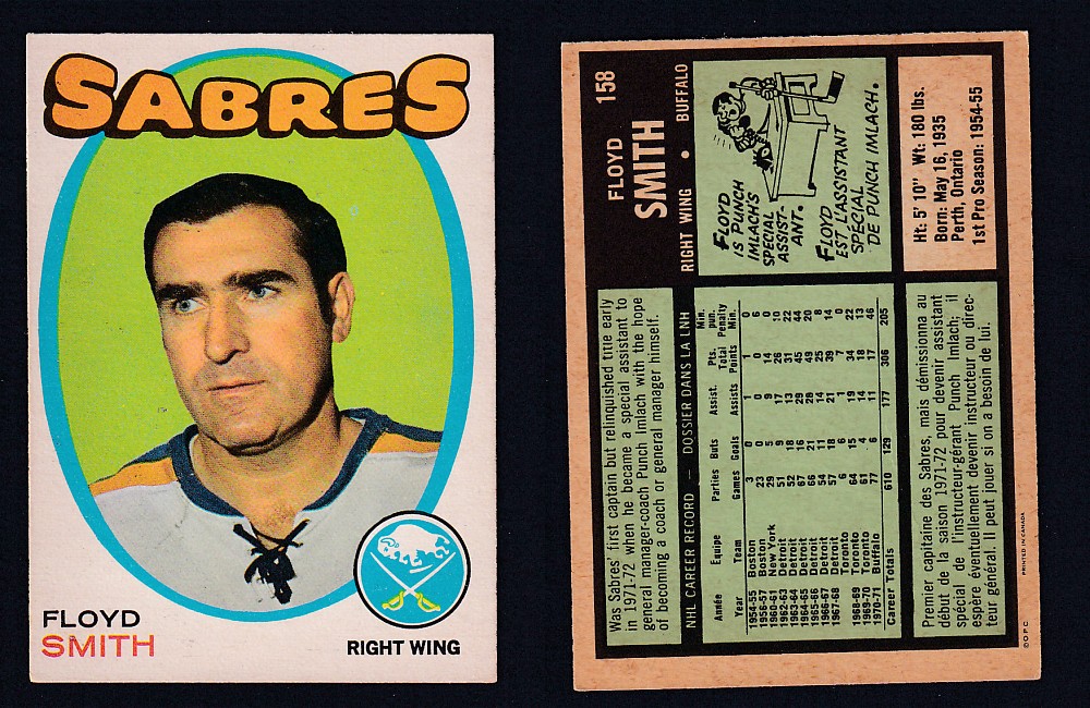 1971-72 O-PEE-CHEE HOCKEY CARD #158 F. SMITH photo 1971-72 O-PEE-CHEE HOCKEY CARD #158 F. SMITH photo