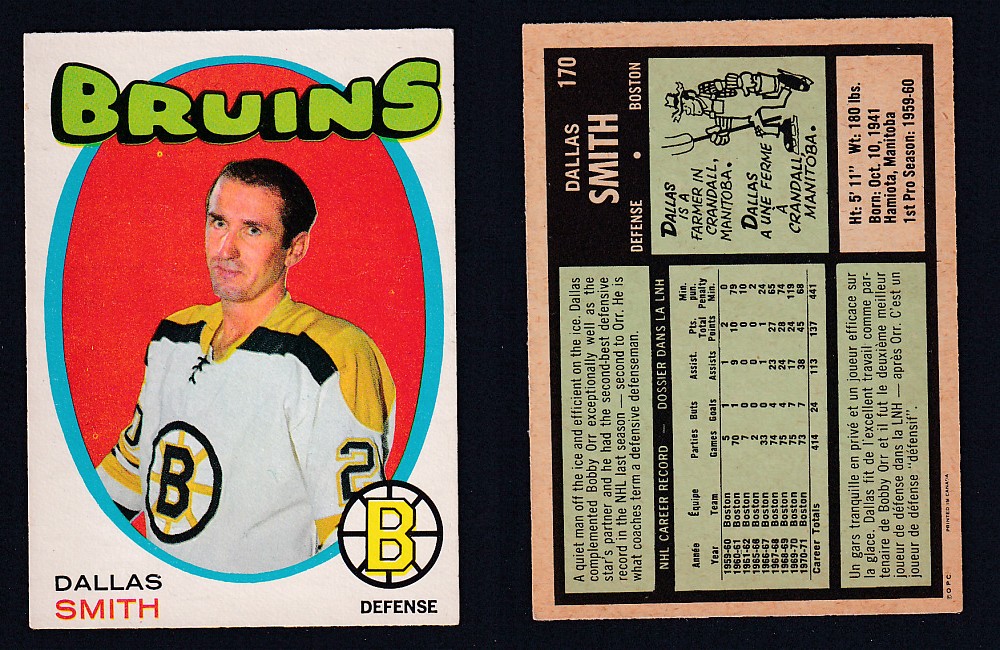 1971-72 O-PEE-CHEE HOCKEY CARD #170 D. SMITH photo