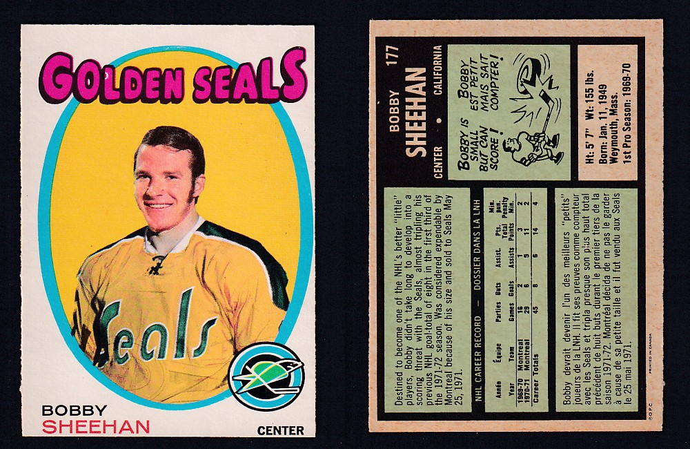 1971-72 O-PEE-CHEE HOCKEY CARD #177 B. SHEEHAN photo