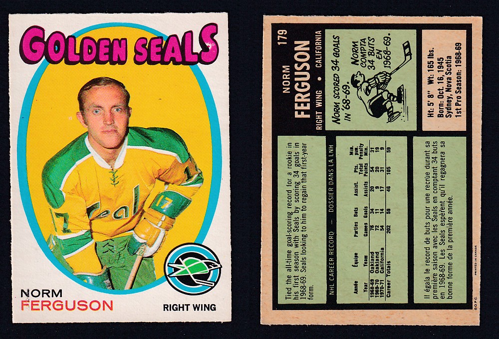 1971-72 O-PEE-CHEE HOCKEY CARD #179 N. FERGUSON photo