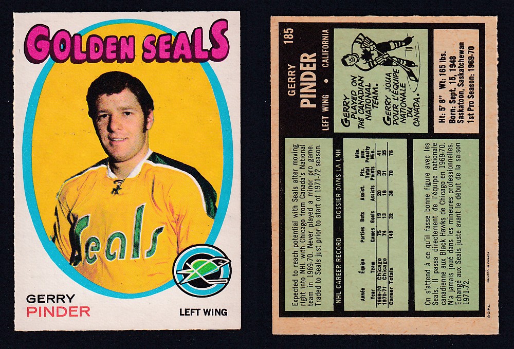 1971-72 O-PEE-CHEE HOCKEY CARD #185 G. PINDER photo