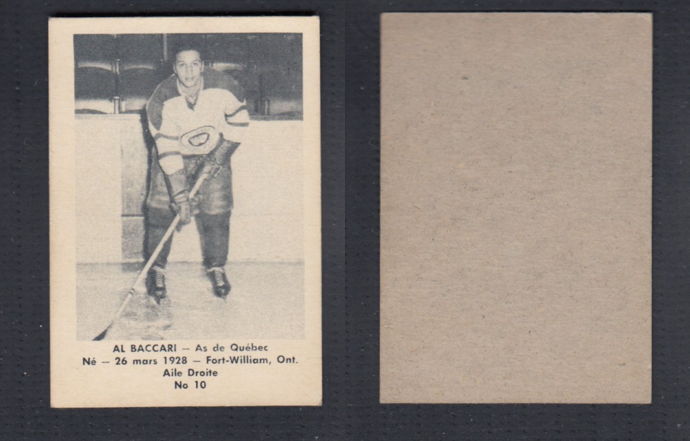 1952-53 LAVAL DAIRY UPDATE HOCKEY CARD #10 A. BACCARI photo 1952-53 LAVAL DAIRY UPDATE HOCKEY CARD #10 A. BACCARI photo