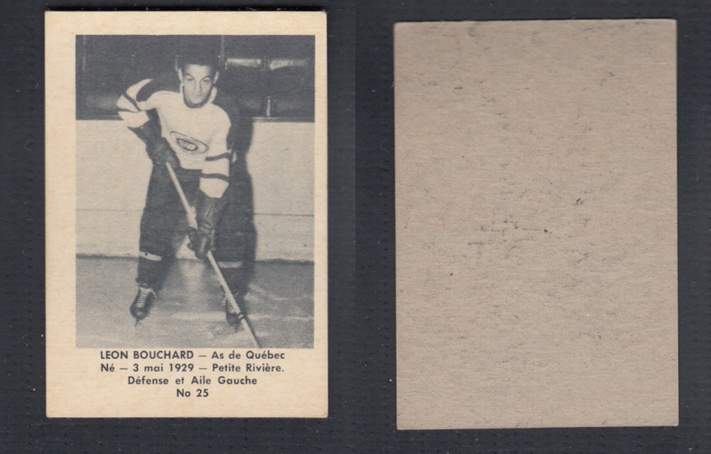 1952-53 LAVAL DAIRY UPDATE HOCKEY CARD #25 L. BOUCHARD photo 1952-53 LAVAL DAIRY UPDATE HOCKEY CARD #25 L. BOUCHARD photo