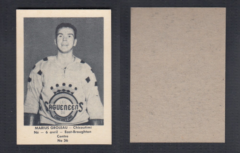 1952-53 LAVAL DAIRY UPDATE HOCKEY CARD #36 M. GROLEAU photo 1952-53 LAVAL DAIRY UPDATE HOCKEY CARD #36 M. GROLEAU photo