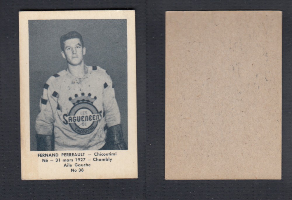 1952-53 LAVAL DAIRY UPDATE HOCKEY CARD #38 F. PERREAULT photo 1952-53 LAVAL DAIRY UPDATE HOCKEY CARD #38 F. PERREAULT photo