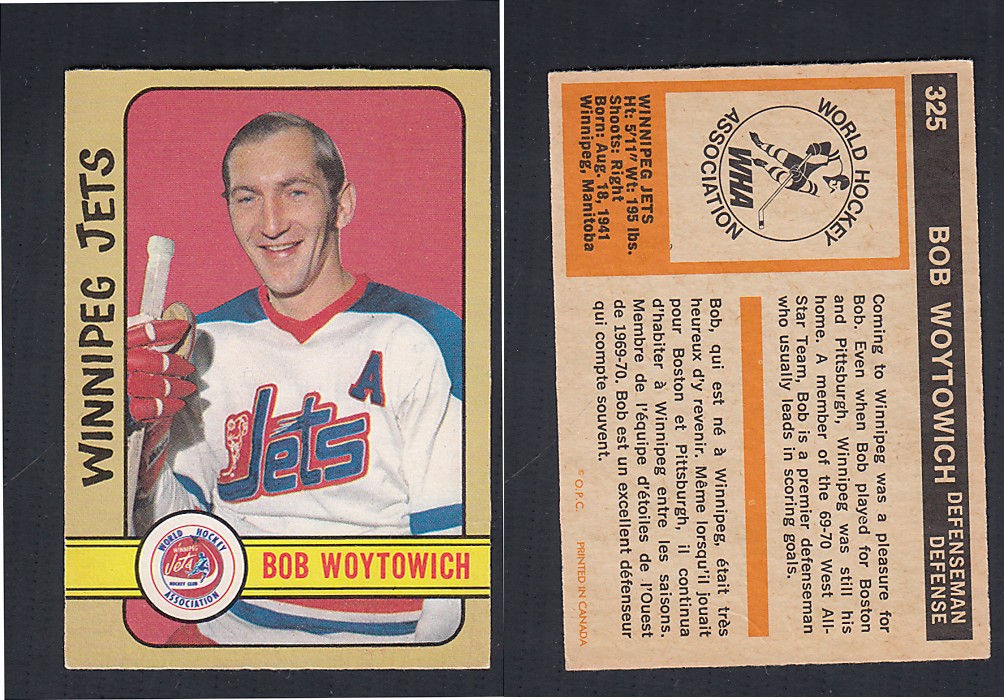 1972-73 O-PEE-CHEE HOCKEY CARD #325 B. WOYTOWICH photo