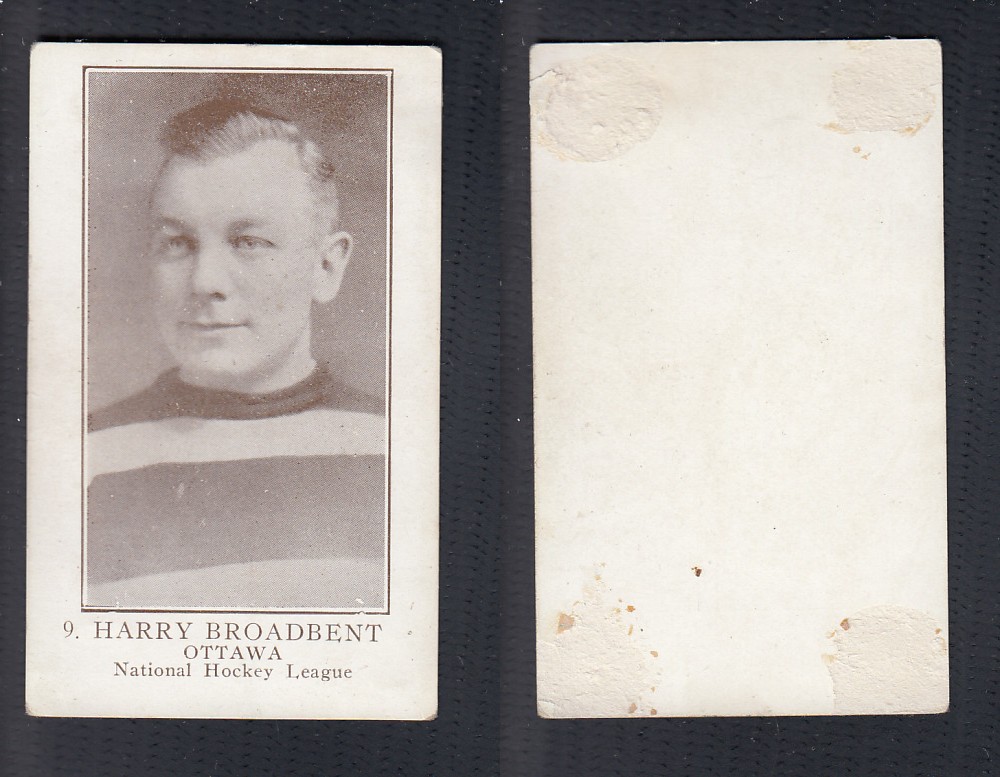 1923-24 WILLIAM PATERSON HOCKEY CARD #9 H. BROADBENT photo 1923-24 WILLIAM PATERSON HOCKEY CARD #9 H. BROADBENT photo