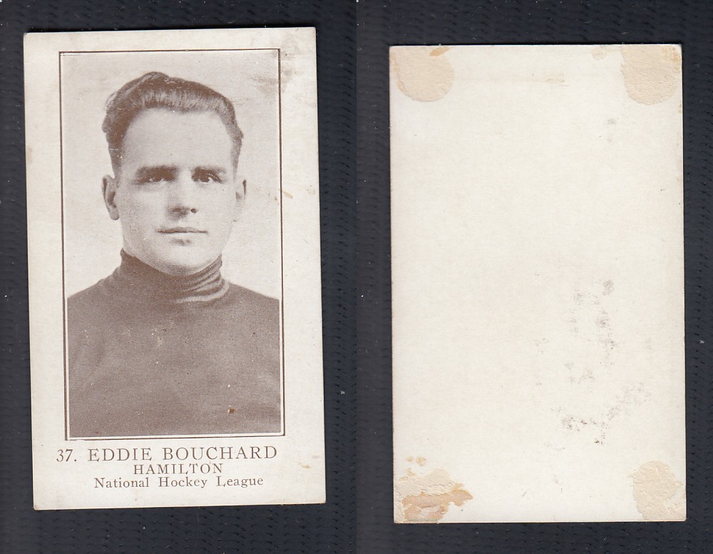 1923-24 WILLIAM PATERSON HOCKEY CARD #37 E. BOUCHARD photo 1923-24 WILLIAM PATERSON HOCKEY CARD #37 E. BOUCHARD photo