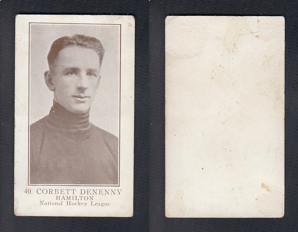 1923-24 WILLIAM PATERSON HOCKEY CARD #40 C. DENENNY photo 1923-24 WILLIAM PATERSON HOCKEY CARD #40 C. DENENNY photo