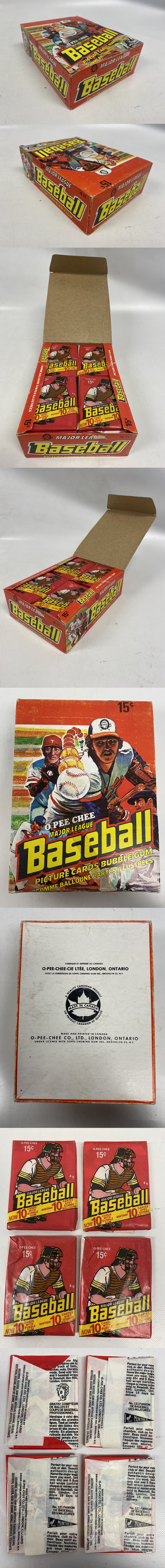 1978 O-PEE-CHEE BASEBALL CARD WAX PACK BOX photo 1978 O-PEE-CHEE BASEBALL CARD WAX PACK BOX photo