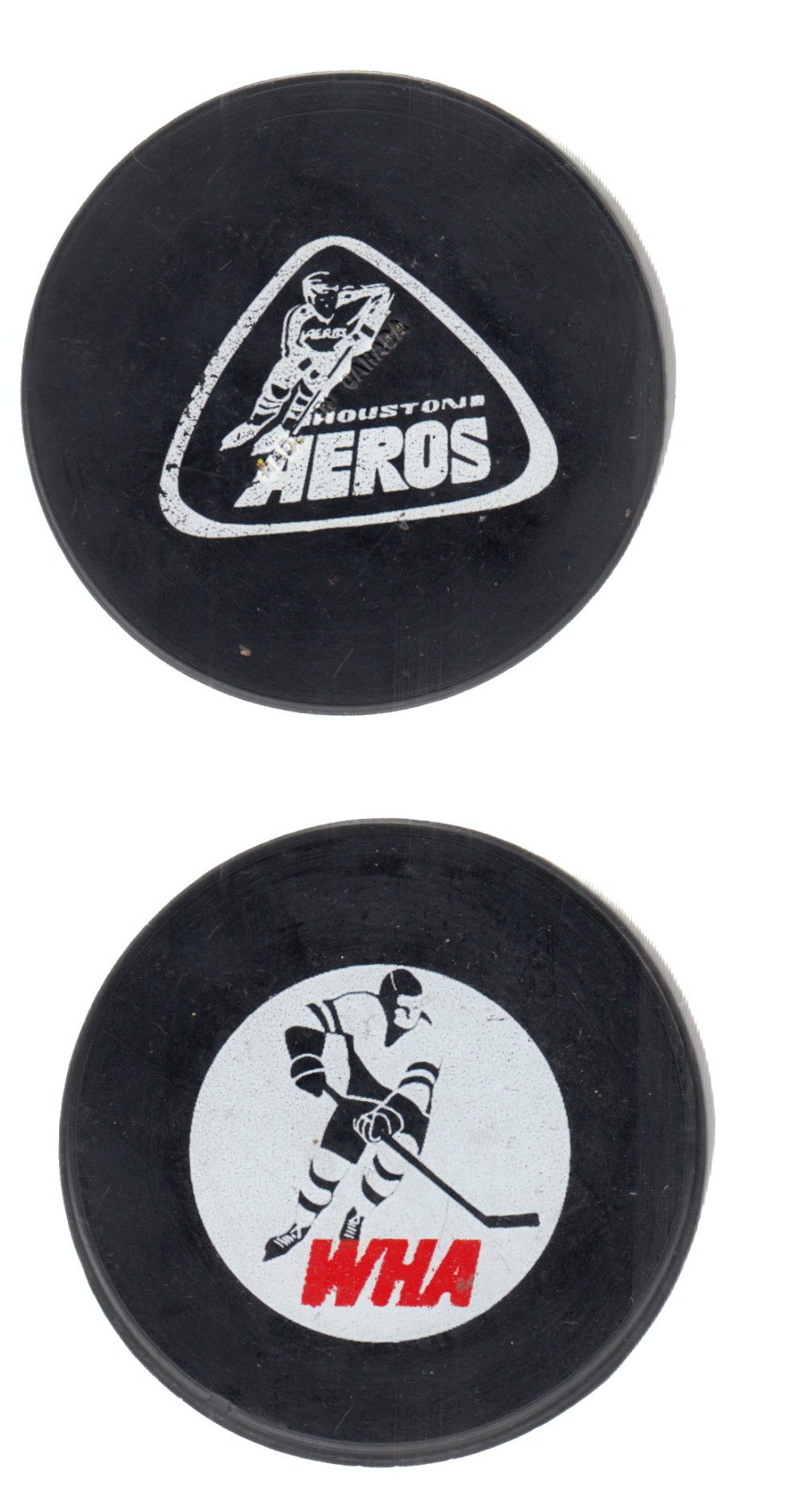 1972-75 BILTRITE B2 WHA HOUSTON HEROS GAME PUCK photo 1972-75 BILTRITE B2 WHA HOUSTON HEROS GAME PUCK photo