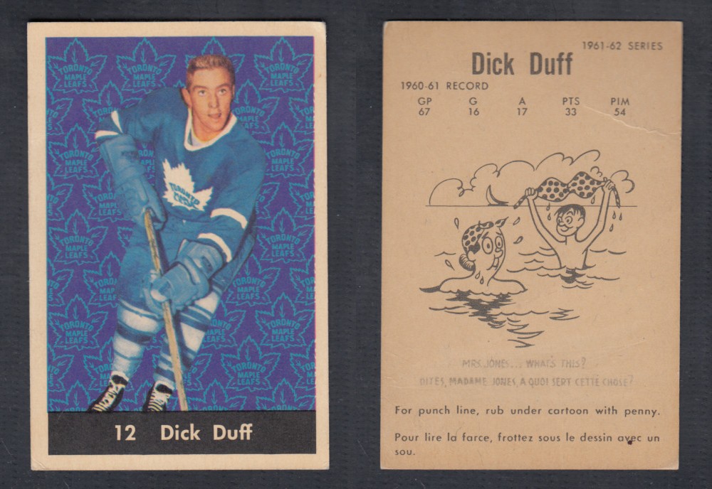 1961-62 PARKHURST HOCKEY CARD #12 D. DUFF photo 1961-62 PARKHURST HOCKEY CARD #12 D. DUFF photo