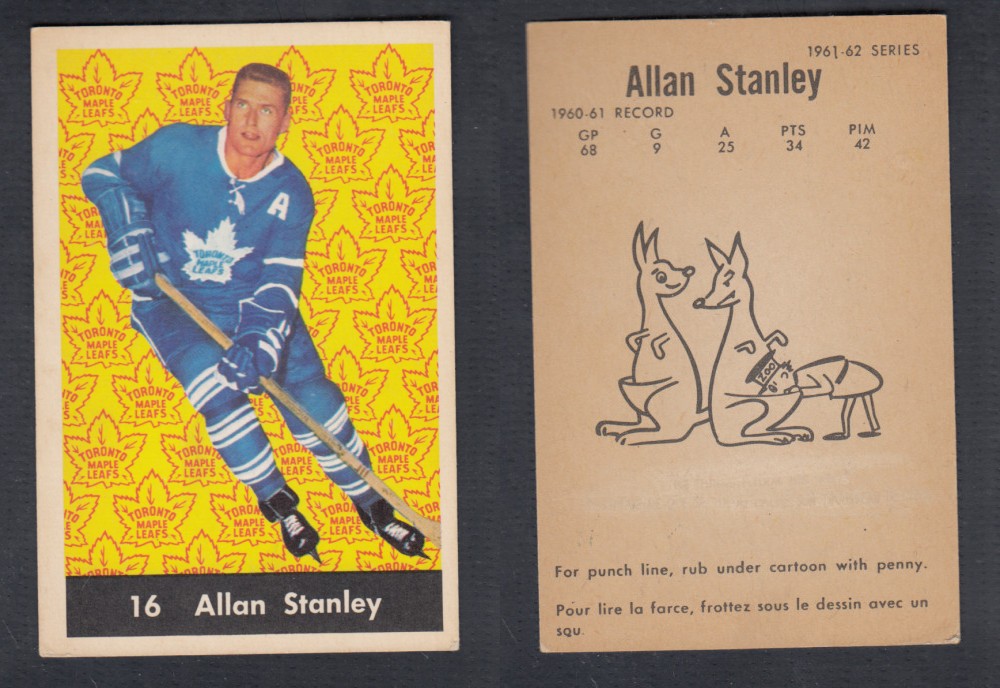 1961-62 PARKHURST HOCKEY CARD #16 A. STANLEY photo 1961-62 PARKHURST HOCKEY CARD #16 A. STANLEY photo