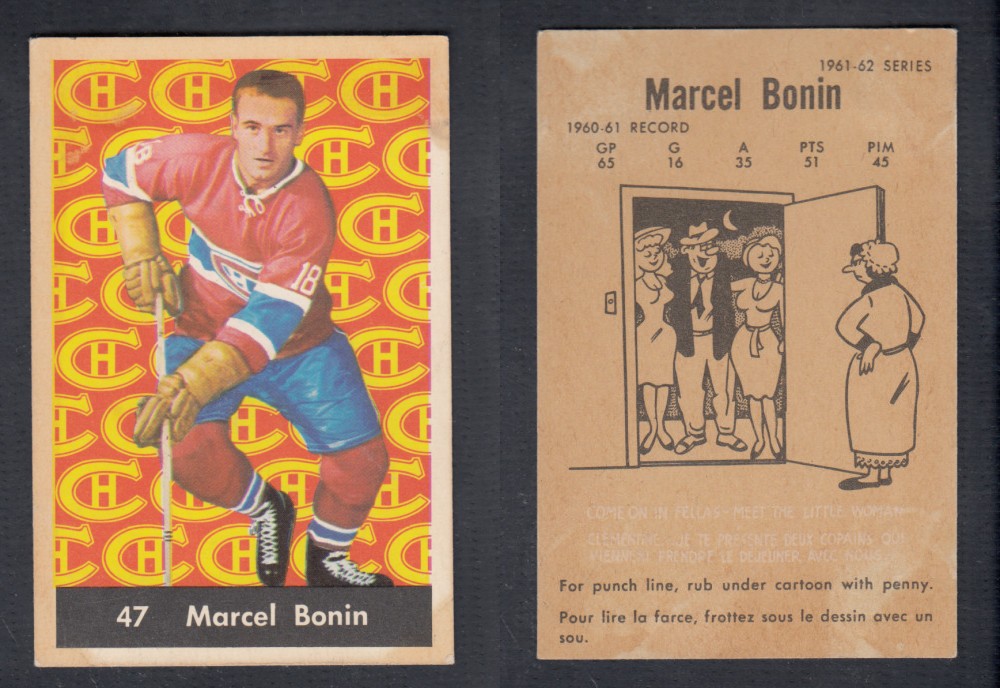 1961-62 PARKHURST HOCKEY CARD #47 M. BONIN photo 1961-62 PARKHURST HOCKEY CARD #47 M. BONIN photo