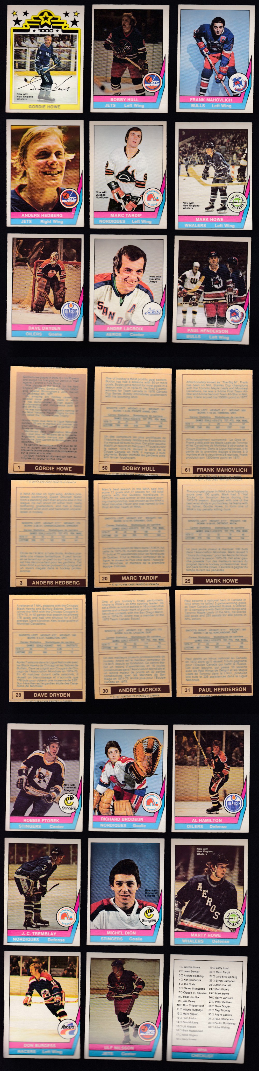 1977-78 WHA O-PEE-CHEE HOCKEY CARD FULL SET 66/66 photo 1977-78 WHA O-PEE-CHEE HOCKEY CARD FULL SET 66/66 photo