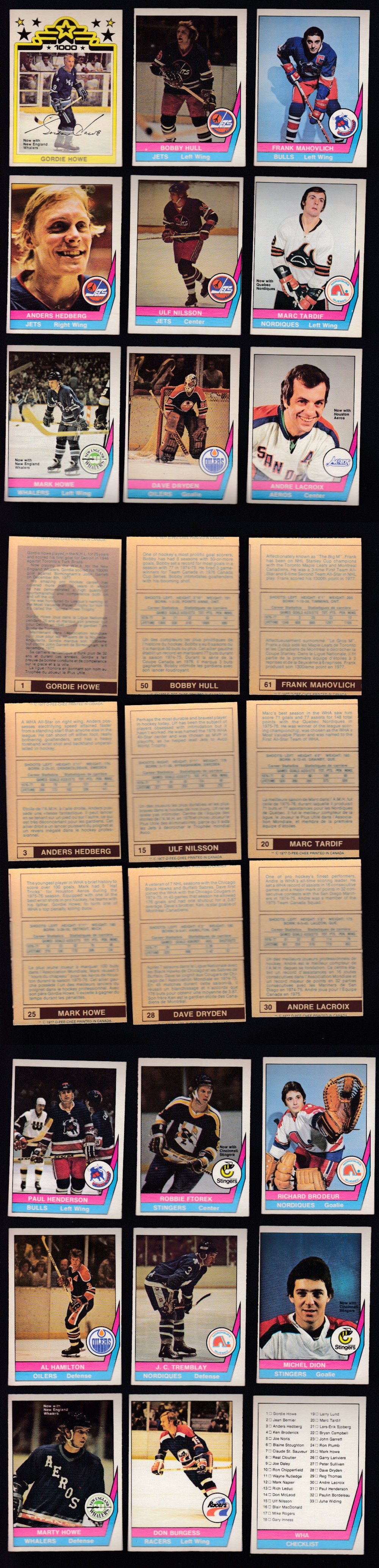 1977-78 WHA O-PEE-CHEE HOCKEY CARD FULL SET 66/66 photo 1977-78 WHA O-PEE-CHEE HOCKEY CARD FULL SET 66/66 photo