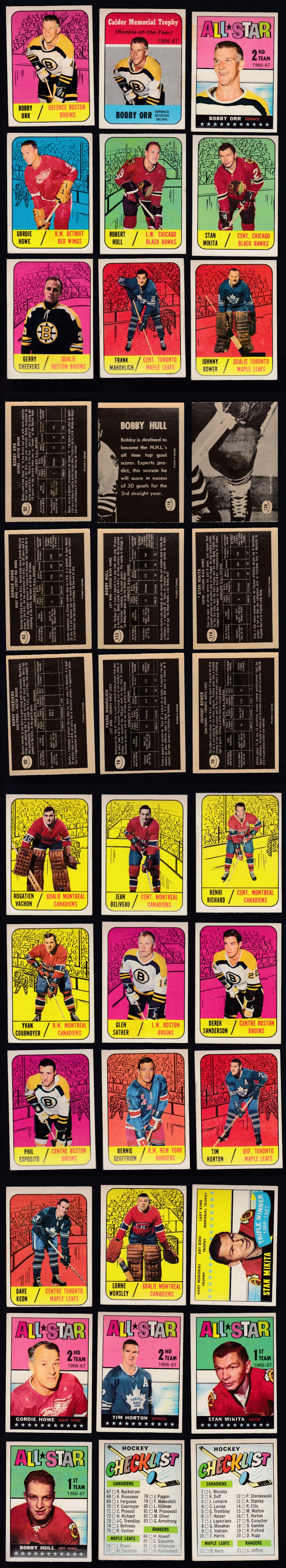 1967-68 TOPPS HOCKEY CARD FULL SET 132/132 photo 1967-68 TOPPS HOCKEY CARD FULL SET 132/132 photo