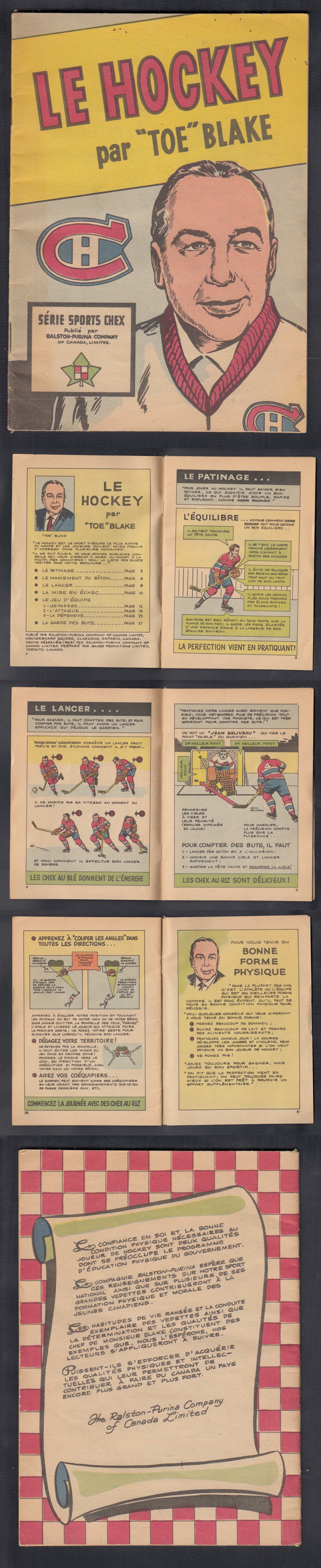 1964-65 CHEX T. BLAKE HOCKEY HINTS BOOKLET photo 1964-65 CHEX T. BLAKE HOCKEY HINTS BOOKLET photo