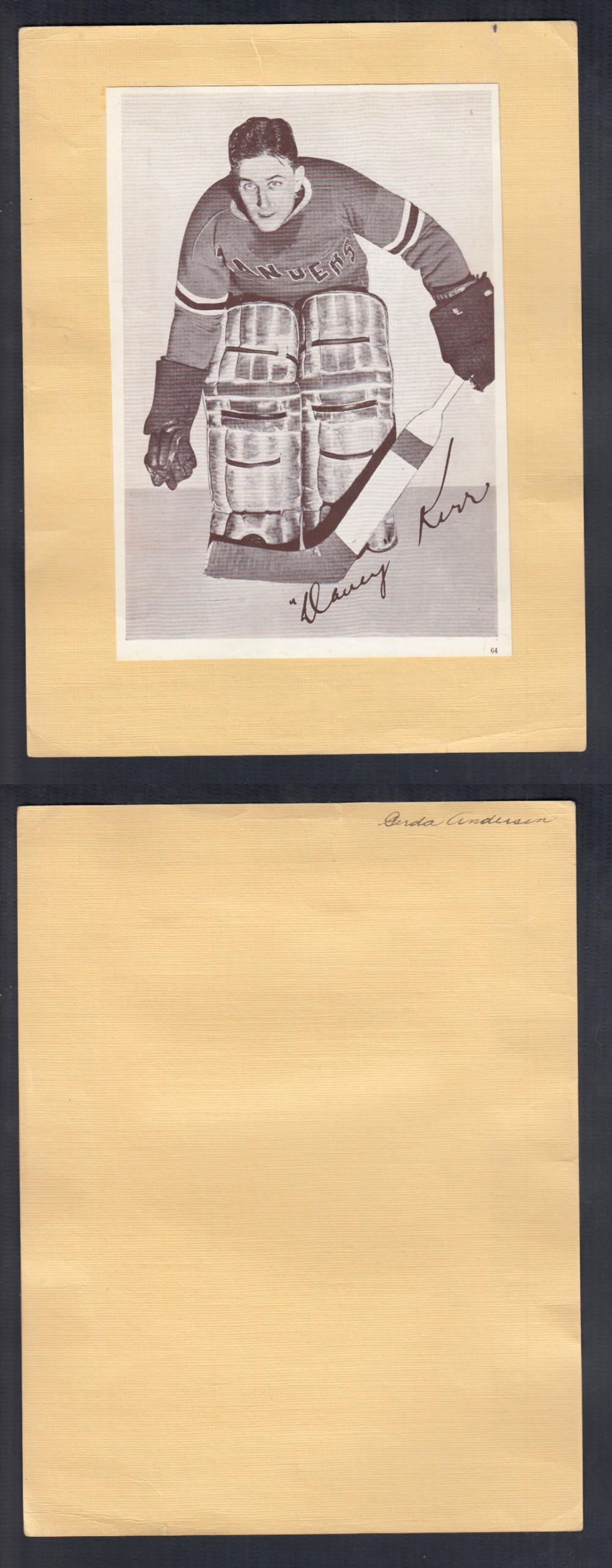1935-40 CROWN BRAND PHOTO D. KERR photo 1935-40 CROWN BRAND PHOTO D. KERR photo