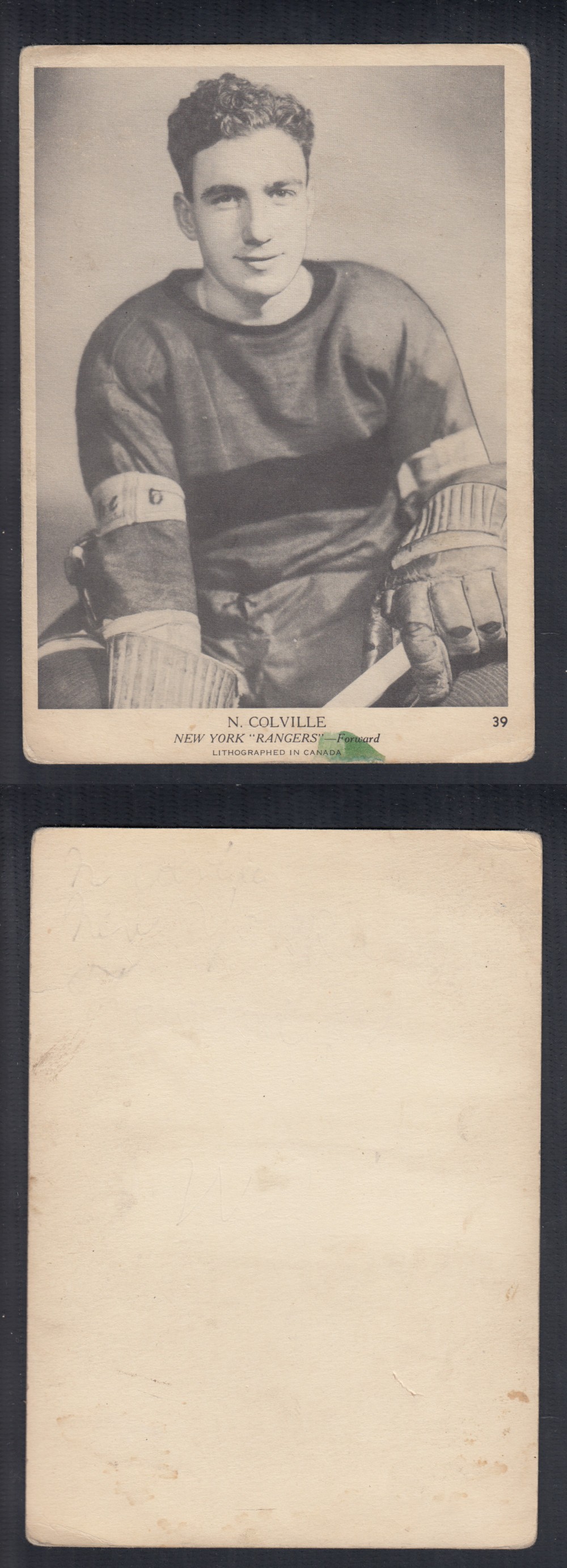 1939-40 O-PEE-CHEE HOCKEY CARD #39 N. COLVILLE photo 1939-40 O-PEE-CHEE HOCKEY CARD #39 N. COLVILLE photo