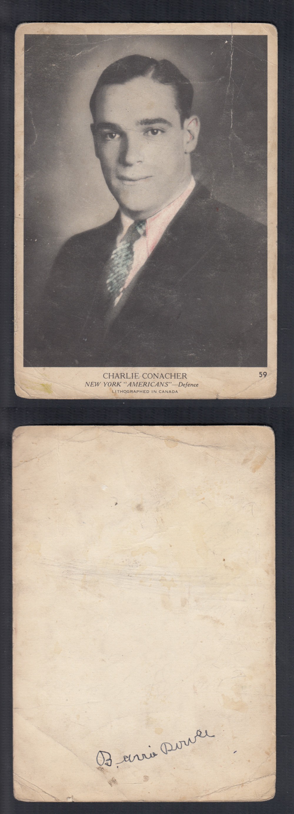 1939-40 O-PEE-CHEE HOCKEY CARD #59 C. CONACHER photo 1939-40 O-PEE-CHEE HOCKEY CARD #59 C. CONACHER photo