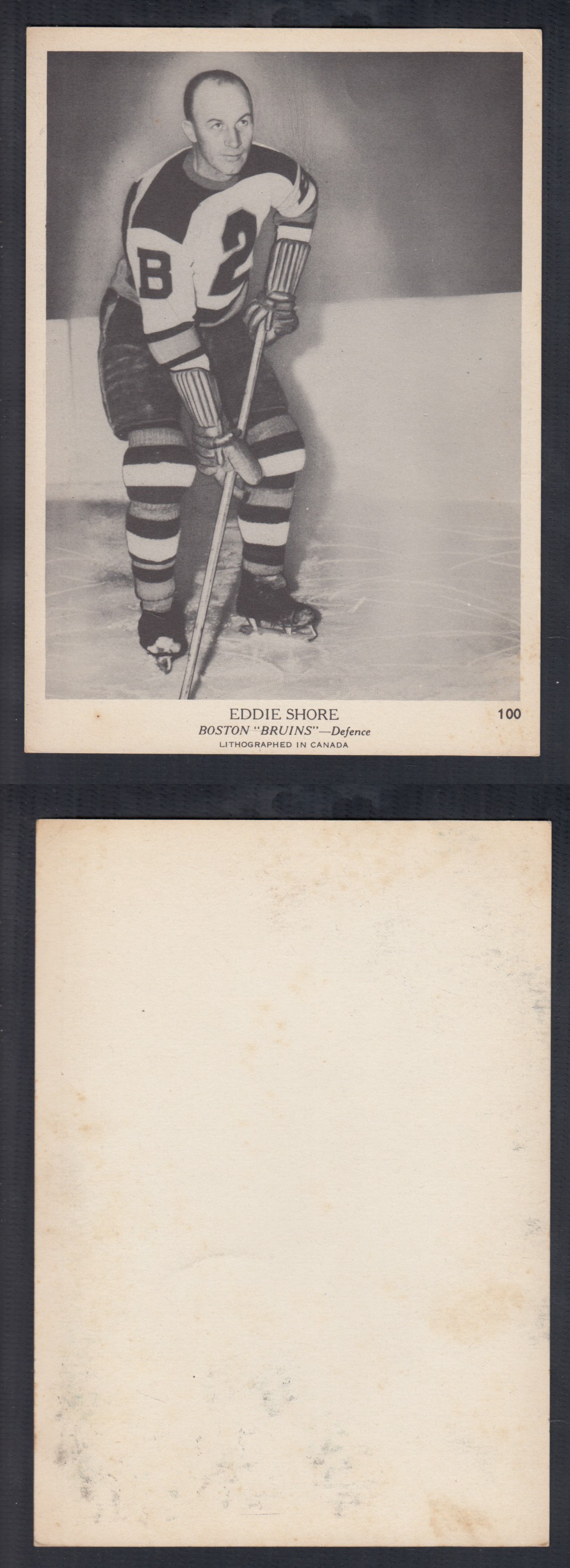 1939-40 O-PEE-CHEE HOCKEY CARD #100 E. SHORE photo 1939-40 O-PEE-CHEE HOCKEY CARD #100 E. SHORE photo