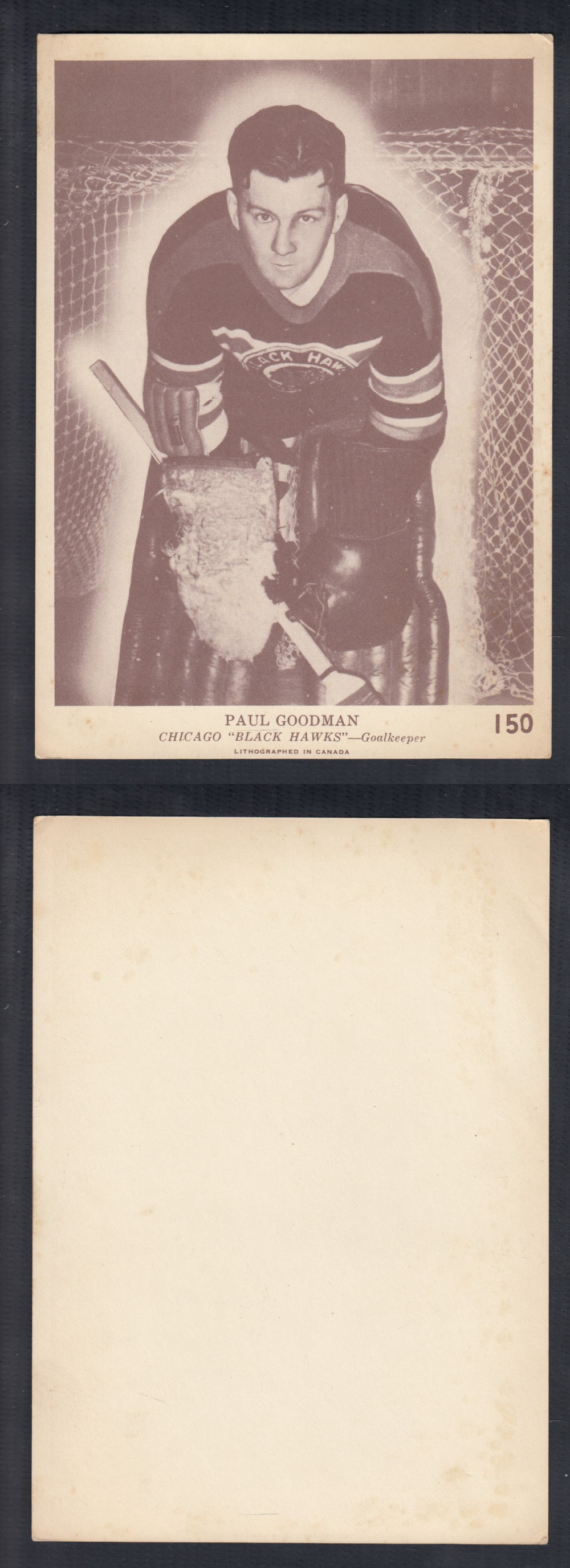 1940-41 O-PEE-CHEE HOCKEY CARD #150 P. GOODMAN photo 1940-41 O-PEE-CHEE HOCKEY CARD #150 P. GOODMAN photo