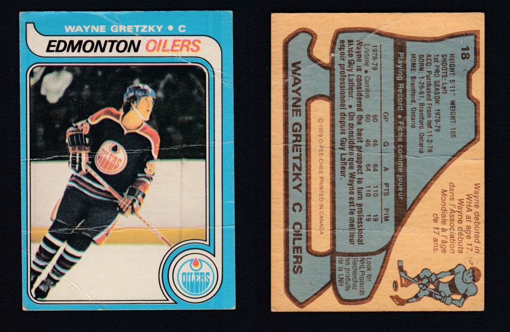 1979-80 O-PEE-CHEE #18 W. GRETZKY ROOKIE CARD photo 1979-80 O-PEE-CHEE #18 W. GRETZKY ROOKIE CARD photo