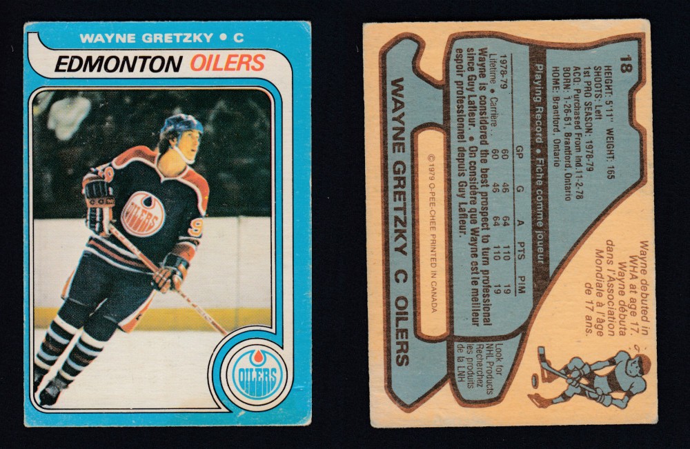 1979-80 O-PEE-CHEE #18 W. GRETZKY ROOKIE CARD photo 1979-80 O-PEE-CHEE #18 W. GRETZKY ROOKIE CARD photo