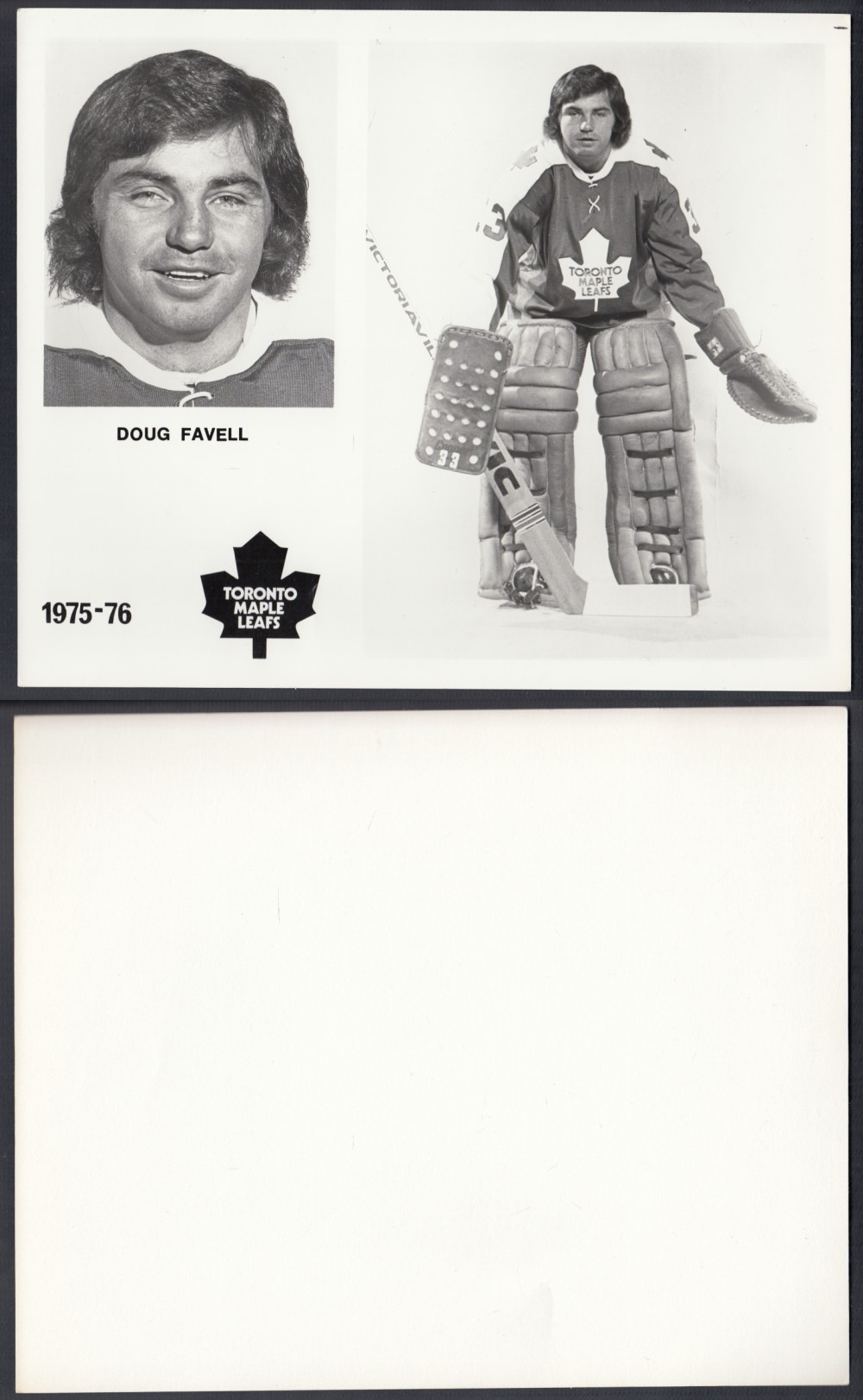 1975-76 TORONTO MAPLE LEAFS MEDIA PHOTO D. FAVELL photo 1975-76 TORONTO MAPLE LEAFS MEDIA PHOTO D. FAVELL photo