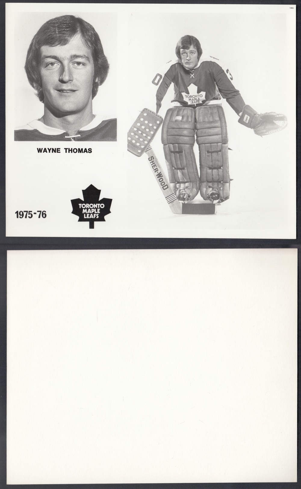 1975-76 TORONTO MAPLE LEAFS MEDIA PHOTO W. THOMAS photo 1975-76 TORONTO MAPLE LEAFS MEDIA PHOTO W. THOMAS photo