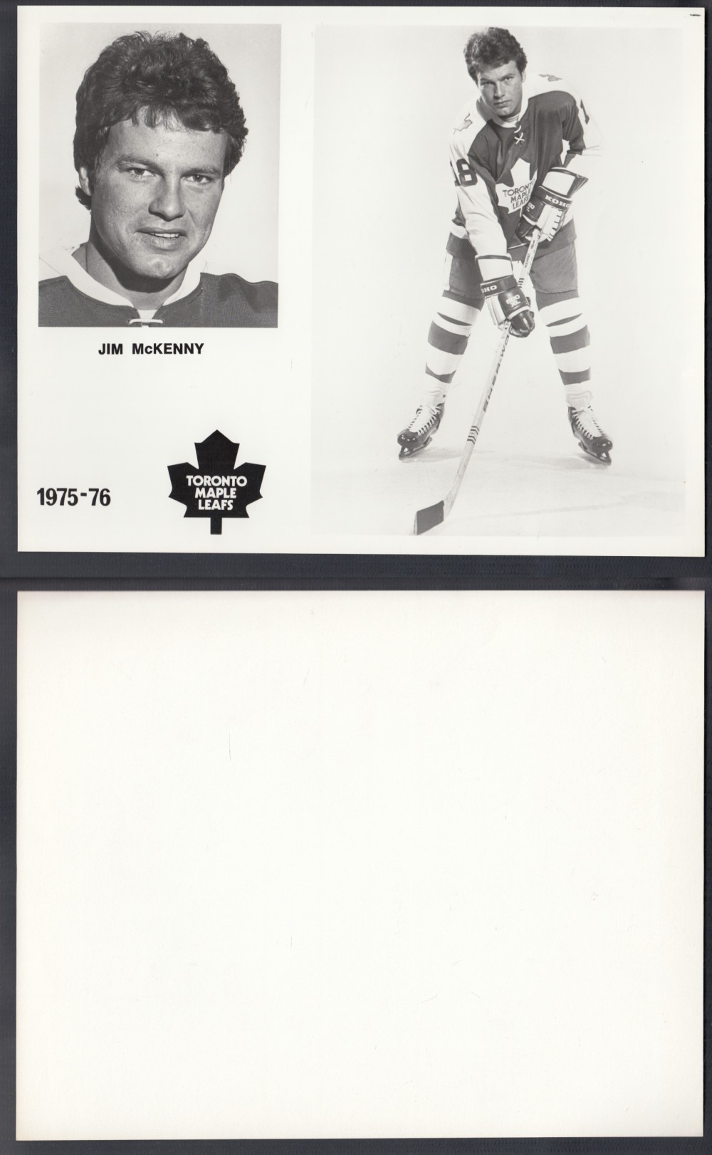 1975-76 TORONTO MAPLE LEAFS MEDIA PHOTO J. MCKENNY photo 1975-76 TORONTO MAPLE LEAFS MEDIA PHOTO J. MCKENNY photo
