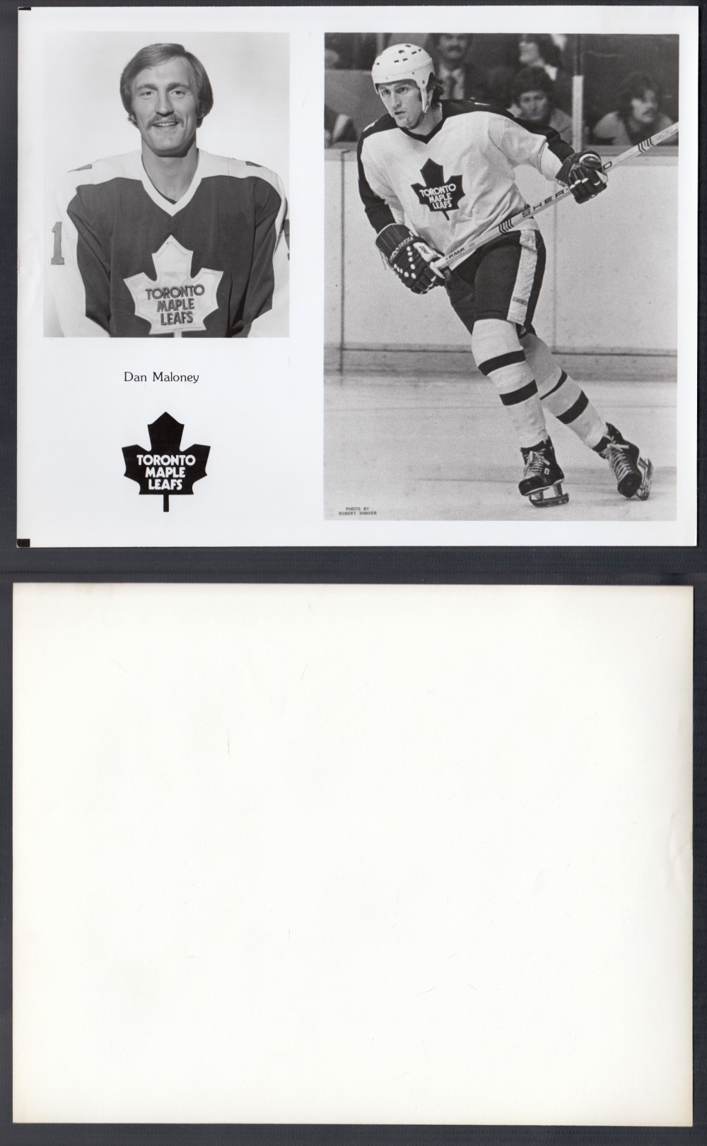 EARLY 1980'S TORONTO MAPLE LEAFS MEDIA PHOTO D. MALONEY photo EARLY 1980'S TORONTO MAPLE LEAFS MEDIA PHOTO D. MALONEY photo