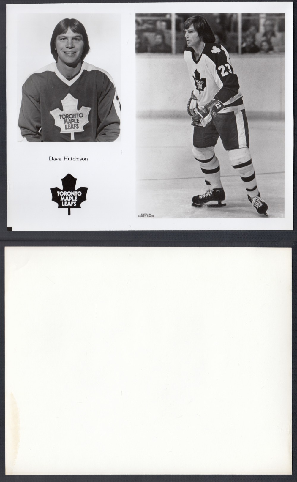 EARLY 1980'S TORONTO MAPLE LEAFS MEDIA PHOTO D. HUTCHISON photo EARLY 1980'S TORONTO MAPLE LEAFS MEDIA PHOTO D. HUTCHISON photo