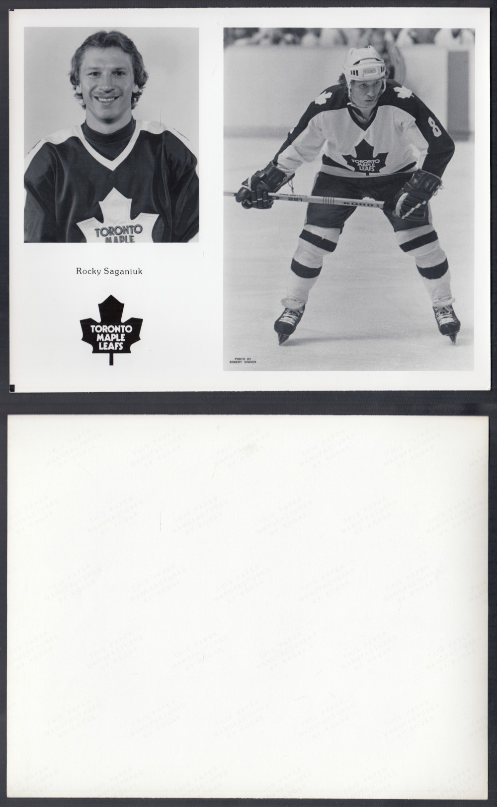 EARLY 1980'S TORONTO MAPLE LEAFS MEDIA PHOTO R. SAGANIUK photo EARLY 1980'S TORONTO MAPLE LEAFS MEDIA PHOTO R. SAGANIUK photo
