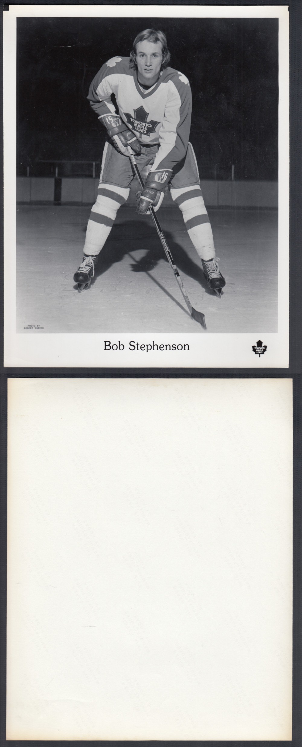 EARLY 1980'S TORONTO MAPLE LEAFS MEDIA PHOTO B. STEPHENSON photo EARLY 1980'S TORONTO MAPLE LEAFS MEDIA PHOTO B. STEPHENSON photo