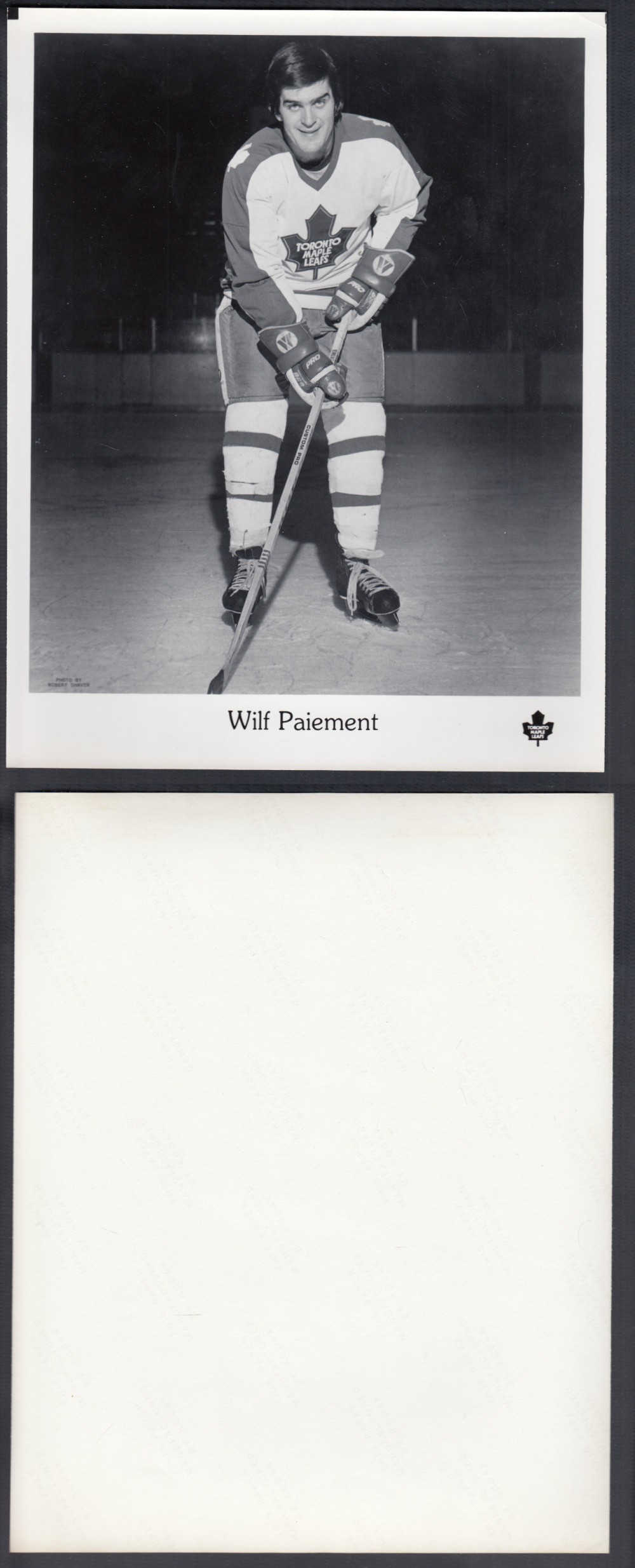 EARLY 1980'S TORONTO MAPLE LEAFS MEDIA PHOTO W. PAIEMENT photo EARLY 1980'S TORONTO MAPLE LEAFS MEDIA PHOTO W. PAIEMENT photo