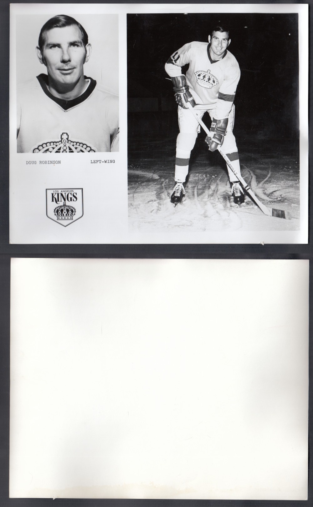 1960'S LOS ANGELES KINGS MEDIA PHOTO D. ROBINSON photo 1960'S LOS ANGELES KINGS MEDIA PHOTO D. ROBINSON photo