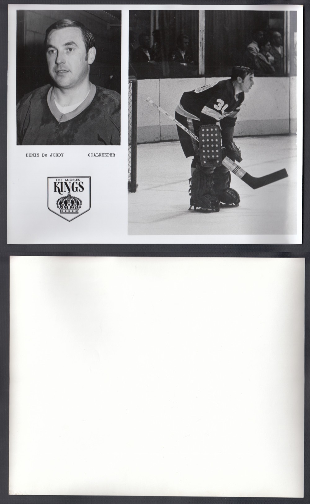 1960'S LOS ANGELES KINGS MEDIA PHOTO D. JORDY photo 1960'S LOS ANGELES KINGS MEDIA PHOTO D. JORDY photo