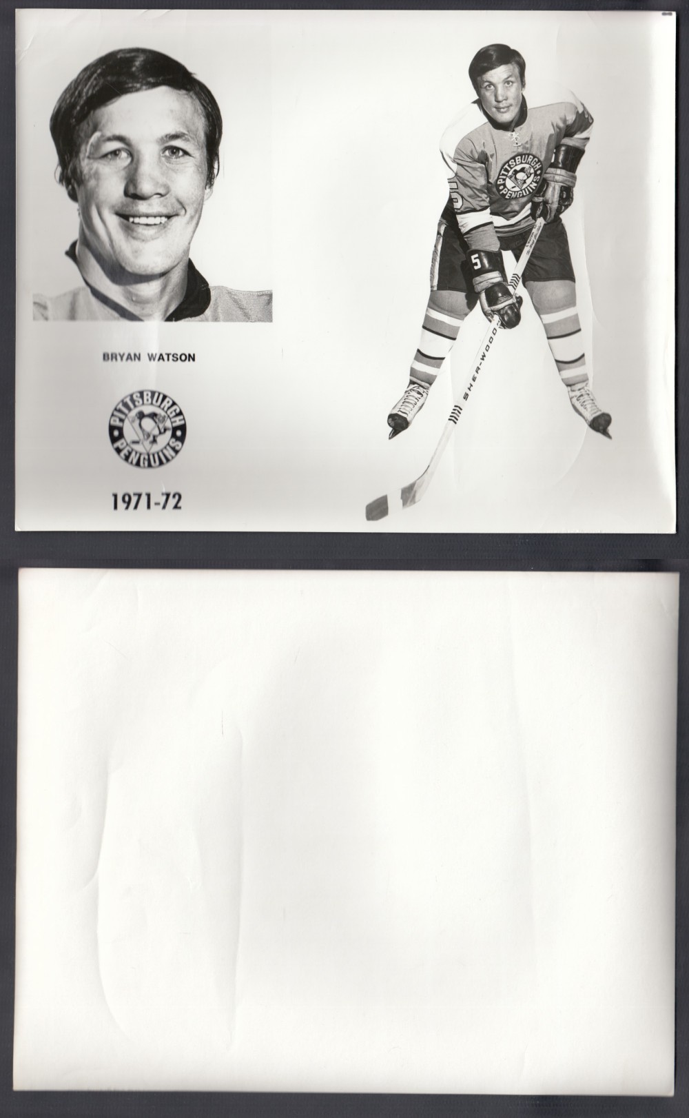 1971-72 PITTSBURGH PENGUINS MEDIA PHOTO B. WATSON photo 1971-72 PITTSBURGH PENGUINS MEDIA PHOTO B. WATSON photo