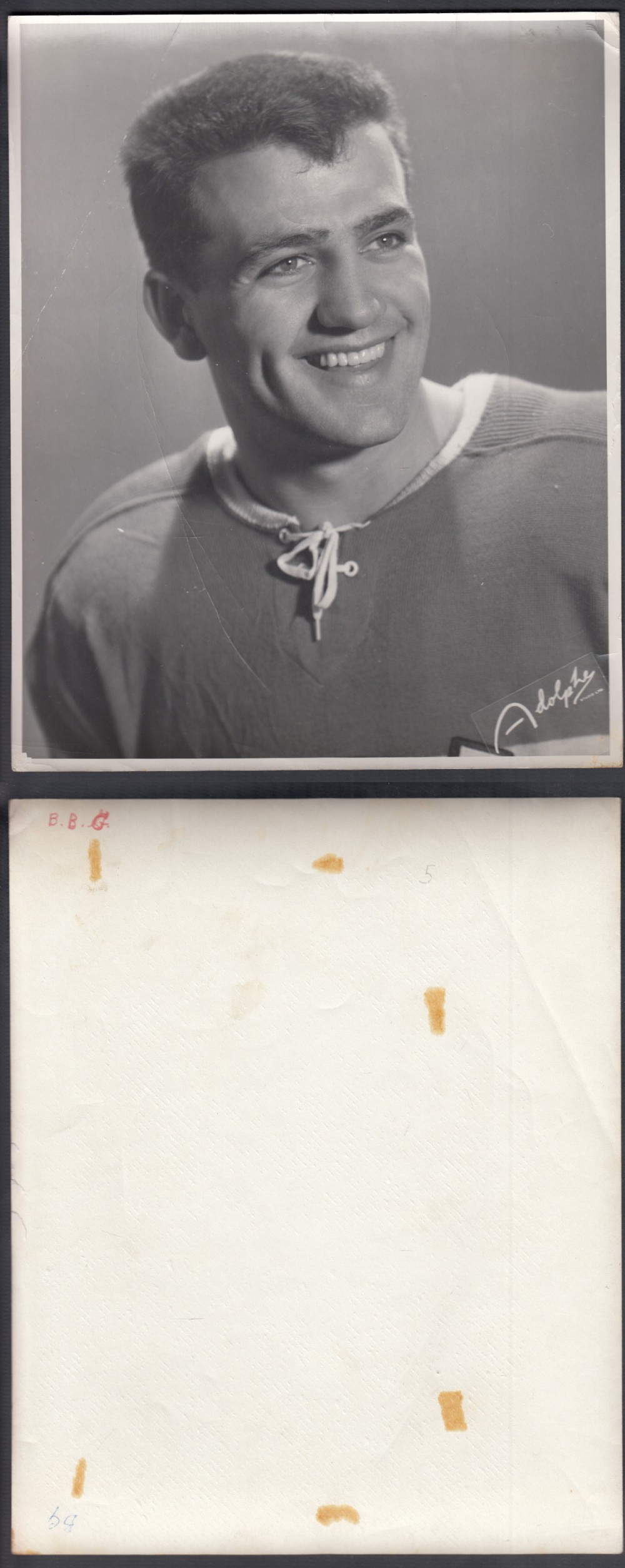 1950'S MONTREAL CANADIENS MEDIA PHOTO B. GEOFFRION photo 1950'S MONTREAL CANADIENS MEDIA PHOTO B. GEOFFRION photo