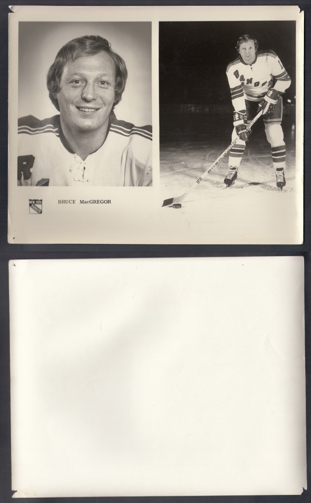 1960'S NEW YORK RANGERS MEDIA PHOTO B. MACGREGOR photo 1960'S NEW YORK RANGERS MEDIA PHOTO B. MACGREGOR photo