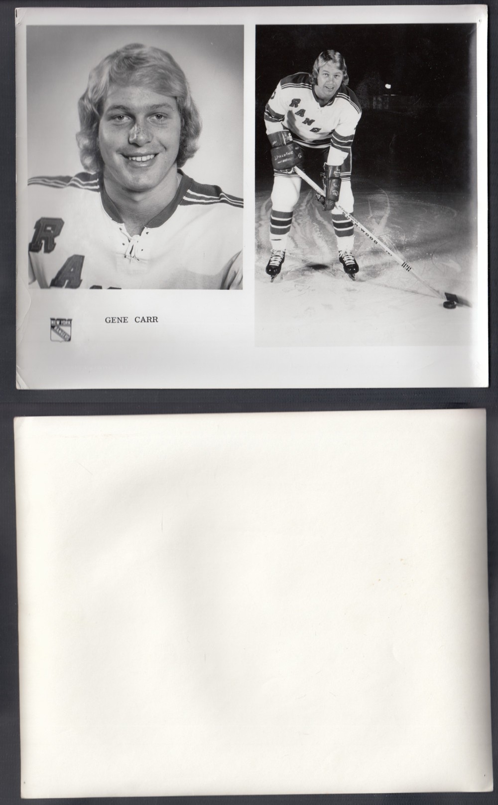 1960'S NEW YORK RANGERS MEDIA PHOTO G. CARR photo 1960'S NEW YORK RANGERS MEDIA PHOTO G. CARR photo